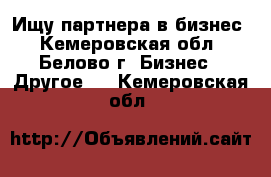 Ищу партнера в бизнес - Кемеровская обл., Белово г. Бизнес » Другое   . Кемеровская обл.